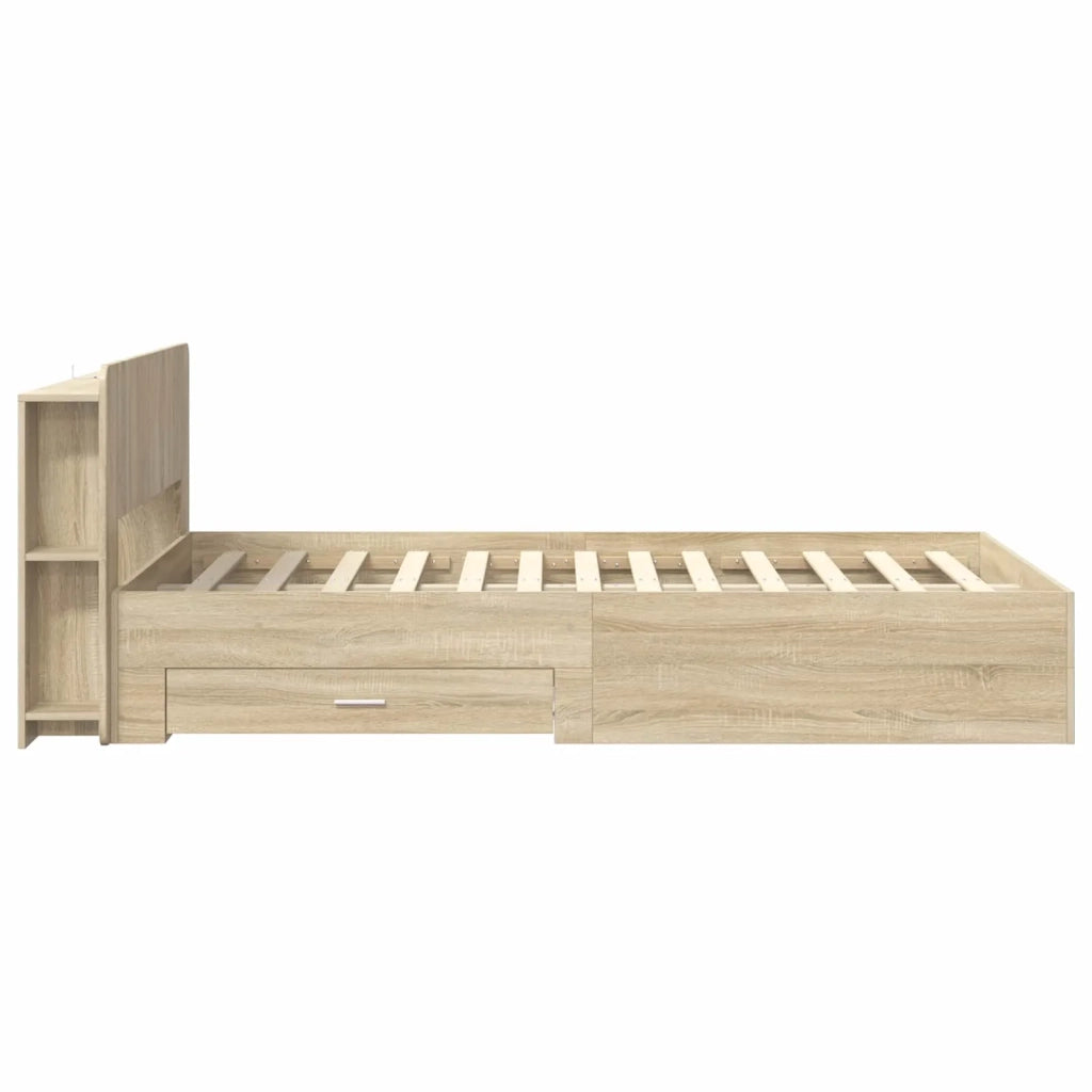 Telaio del letto con storage Rovere Sonoma 120 x 200 cm 3433747