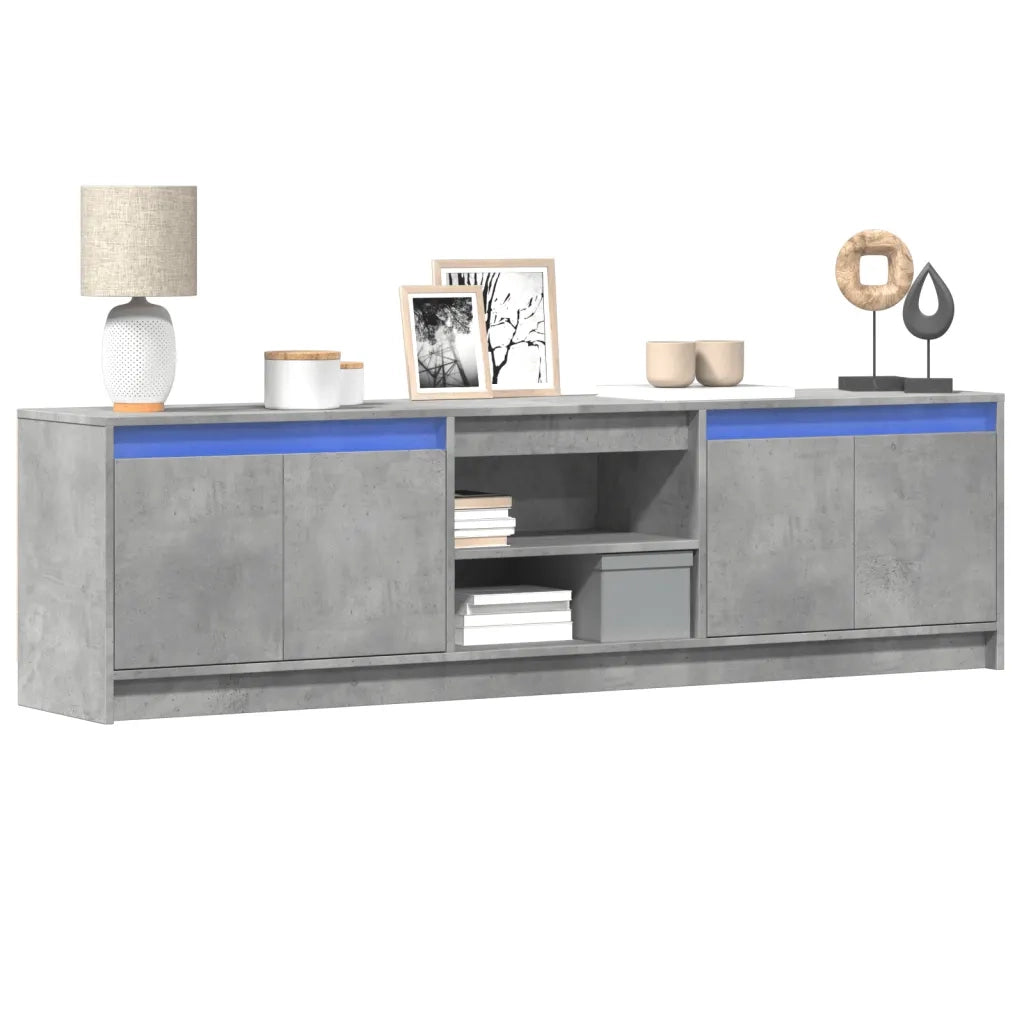 Mobile TV | Armadietto TV | Mobile Porta TV con LED Grigio Cemento 180x34x50cm Truciolato