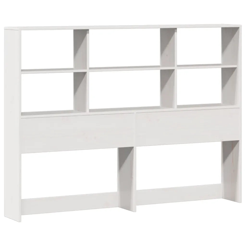 Letto Libreria senza Materasso-Struttura Letto con contenitore Bianco 160x200 cm Legno di Pino 589179