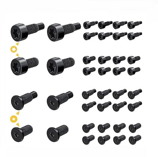Adatto per Ring/T6T15 interfono intelligente - 40 pezzi - Viti di sicurezza resistenti al furto con schema Torx e fori - Materiali di fissaggio metallici
