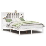 Letto matrimoniale | Letto per adulti | Letto Libreria senza Materasso Bianco 140x200 cm Legno di Pino