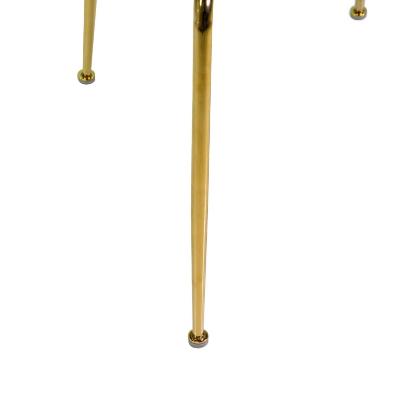 Sedia velluto Sammi crema struttura oro cm 50x57h47/77,5