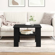 Tavolino da Salotto-Tavolino da soggiorno-Tavolo Rovere Nero 60 x 60 x 42 cm