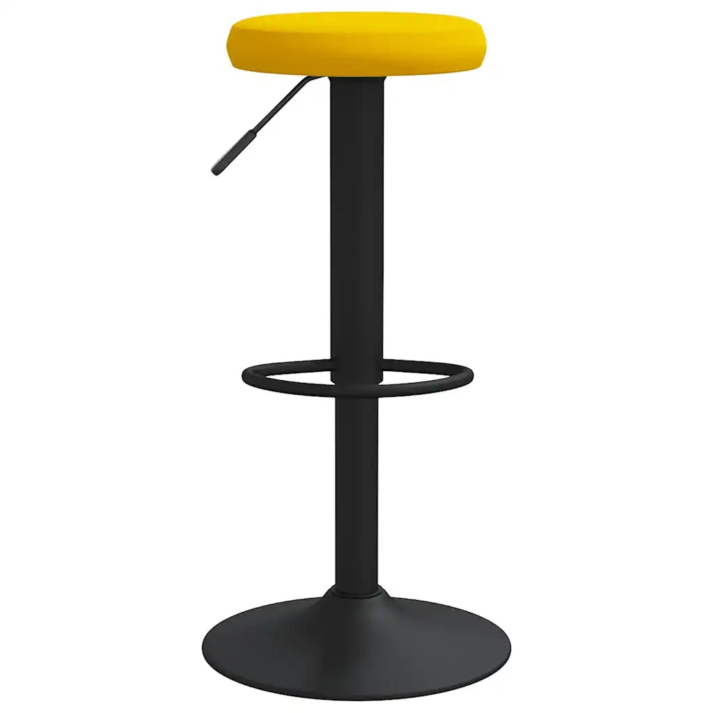 Sgabelli da Bar 2 pz Giallo Senape in Velluto 333150