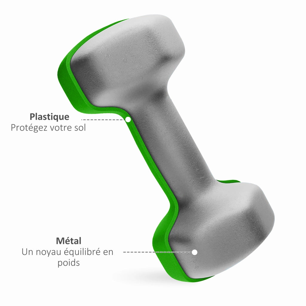 Set manubri esagonali ¨C zephmum ¨C 2x3kg, 2x4kg, 2x5kg con supporto