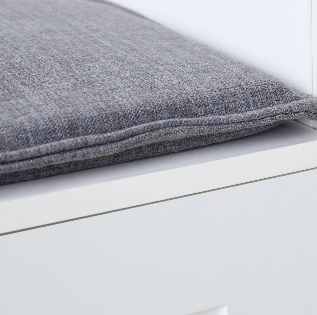 Appendiabiti da ingresso con panca e scarpiera; ripiano regolabile; 120x40x200 cm; bianco