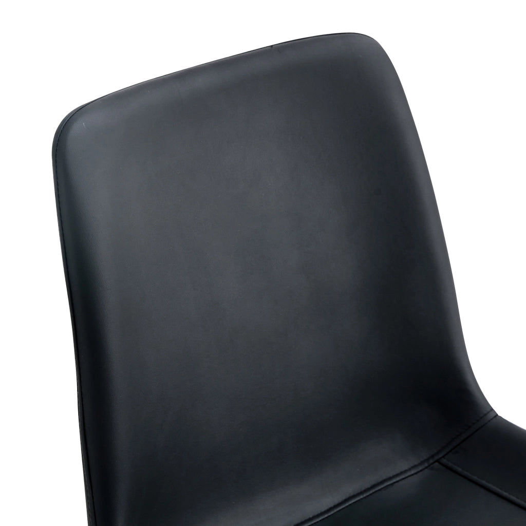 Set tavolo rotondo 100 cm con 4 sedie in PU; MDF e metallo marrone nero