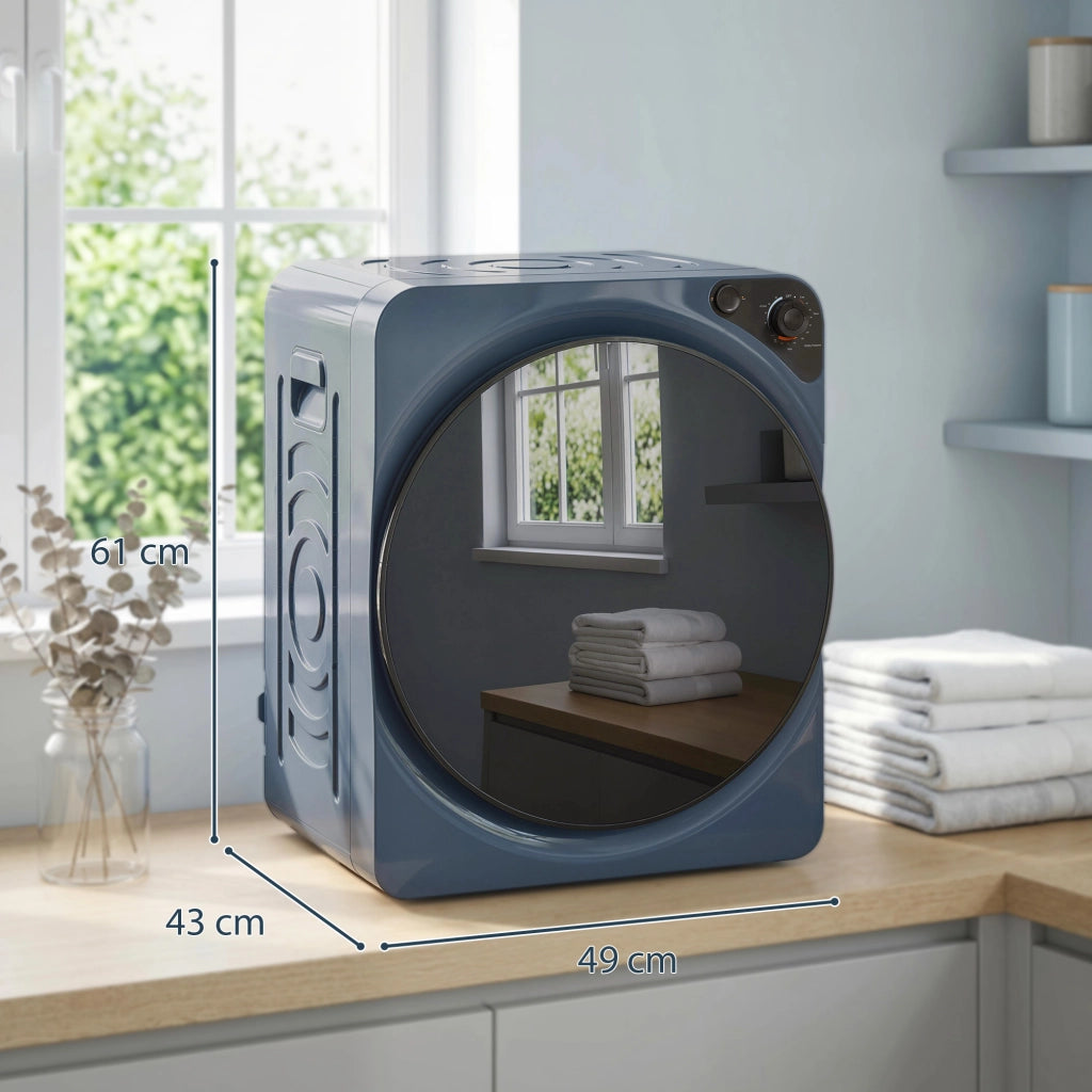 Asciugatrice a condensazione 5 kg 1000 W ¨C Minimal ¨C Acciaio inox blu