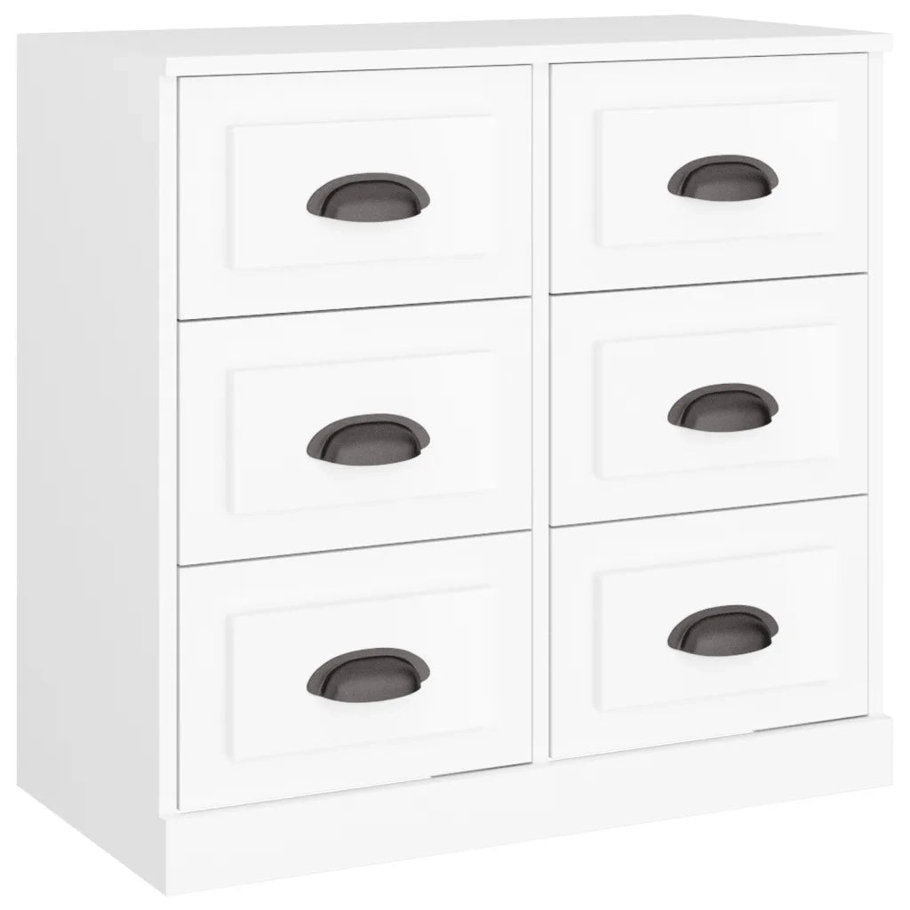 Credenze 2 pz | Madia | Buffet da pranzo | Armadio da pranzo Bianche in Legno Multistrato