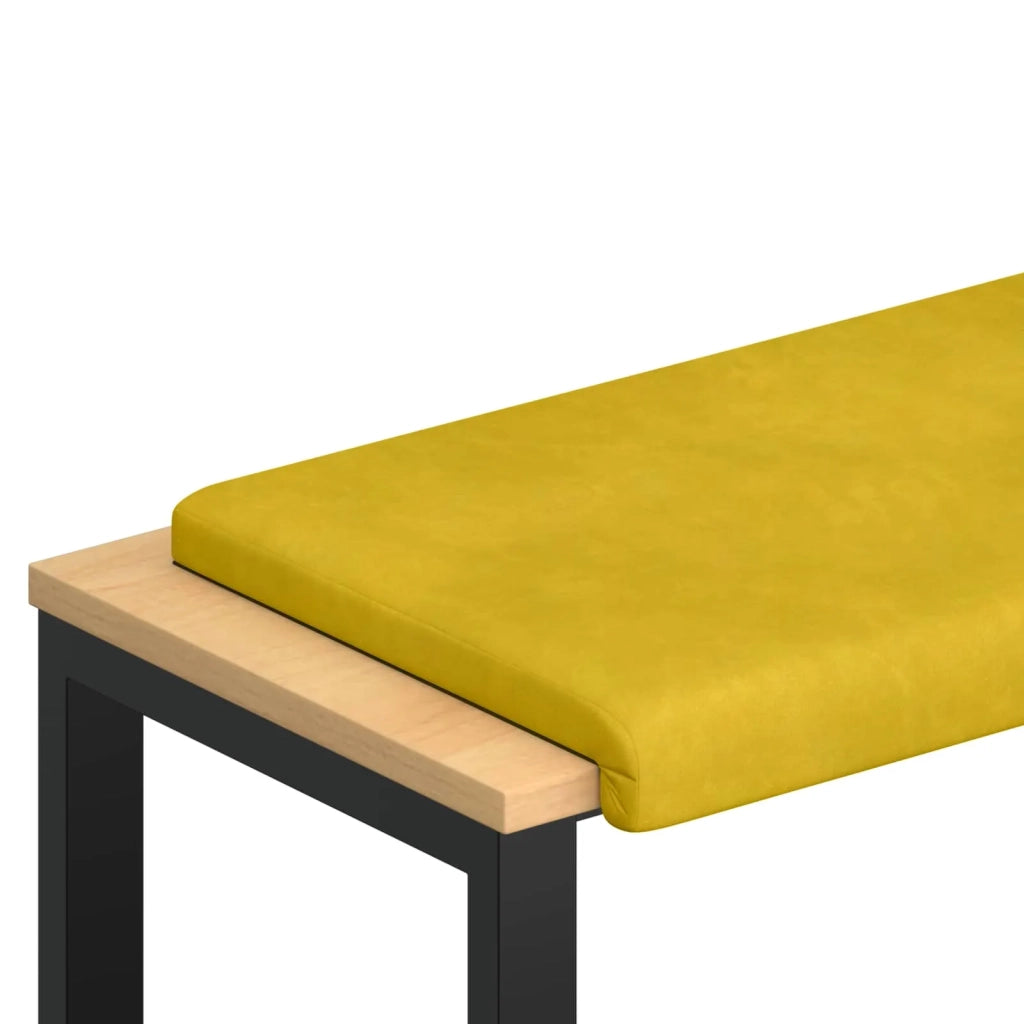 Cuscino per panchina Velluto (V) Giallo Profondità 35 cm 42043259