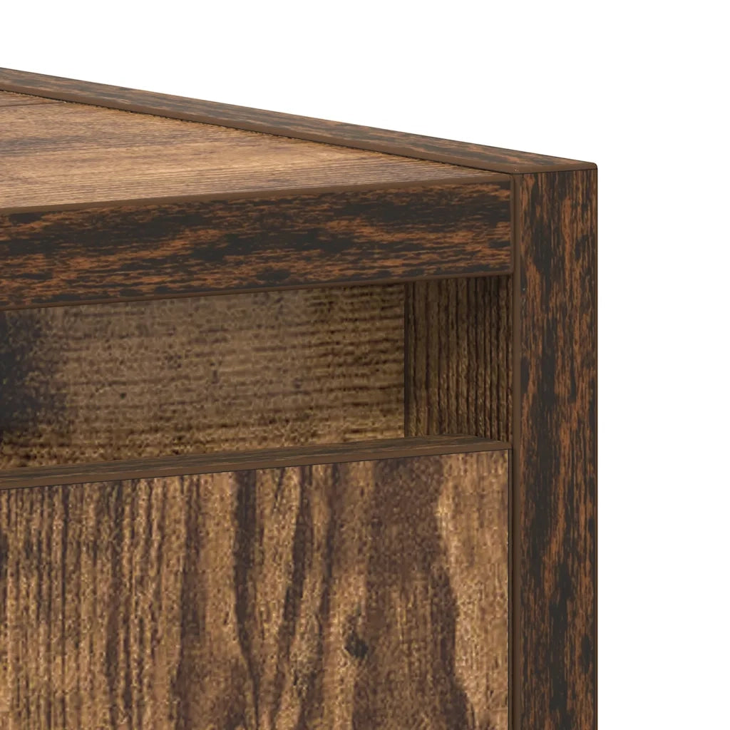 Armadietto Bagno Rovere Fumo 60x33x61 cm in Legno Multistrato