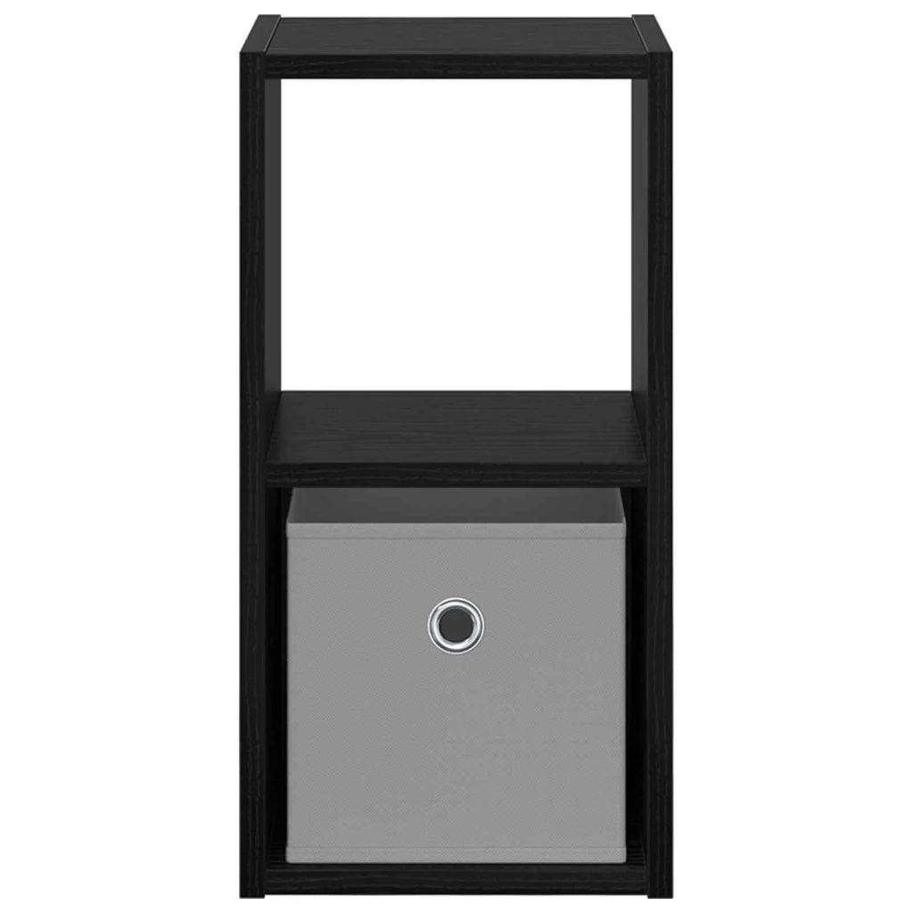 Comodino con cassetto 2 pcs Rovere Nero 25,5 x 22 x 49,5 cm 8000599