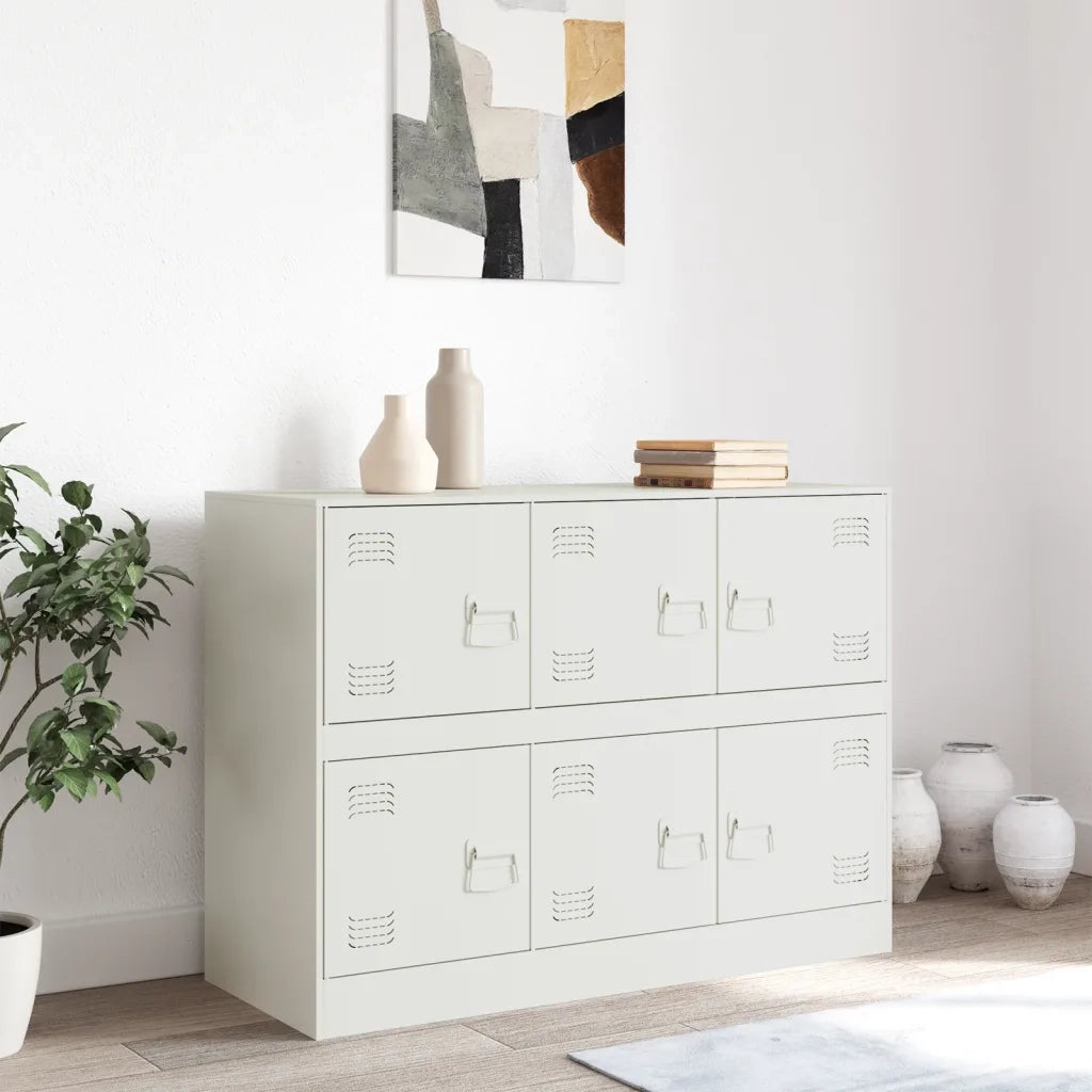 Credenza | Madia | Buffet da pranzo | Armadio da pranzo Rosa 99x39x73 cm in Acciaio