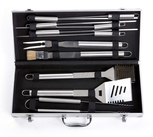 Set 11 Utensili Accessori per Barbecue con Valigetta