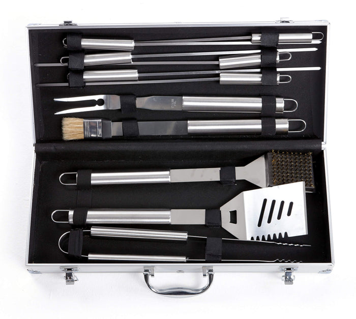 Set 11 Utensili Accessori per Barbecue con Valigetta