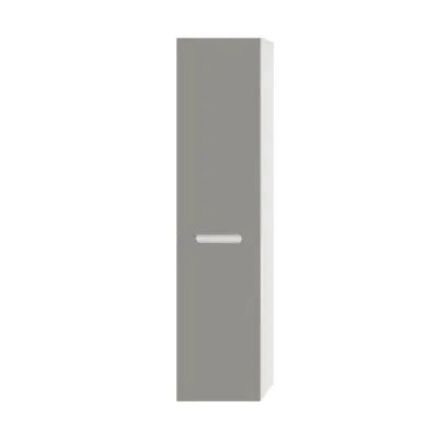 Pensile bagno sospeso rovere bianco e tortora H 140 ante soft-close Iris