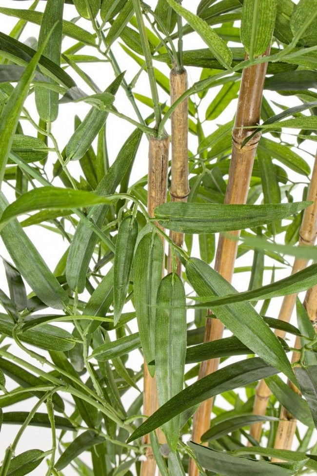 Set 2 Piante Artificiali di Bamboo 70x70x155 cm in Plastica con Vasi Verde