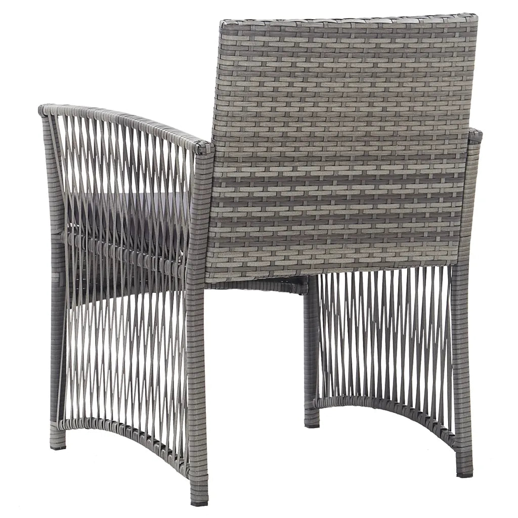 Poltrone da Giardino con Cuscini 2 pz Antracite in Polyrattan 46441