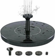 Fontana solare per giardini alimentata da energia solare con 4 getti, gioco acquatico galleggiante per laghetti e piscine