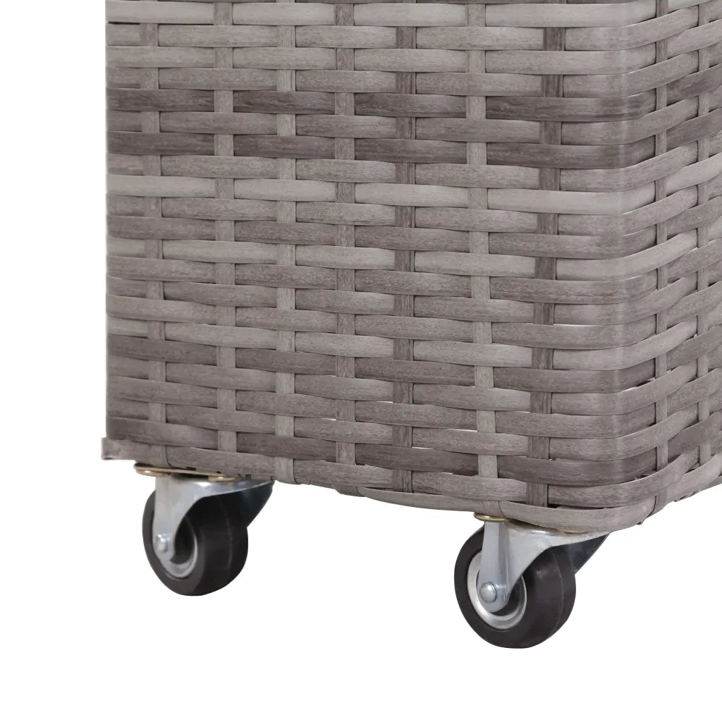 Letto Rialzato con 4 Vasi 80x22x79 cm in Polyrattan Grigio 46949