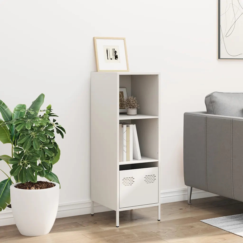 Credenza Bianca 35x39x103,5 cm in Acciaio 851381