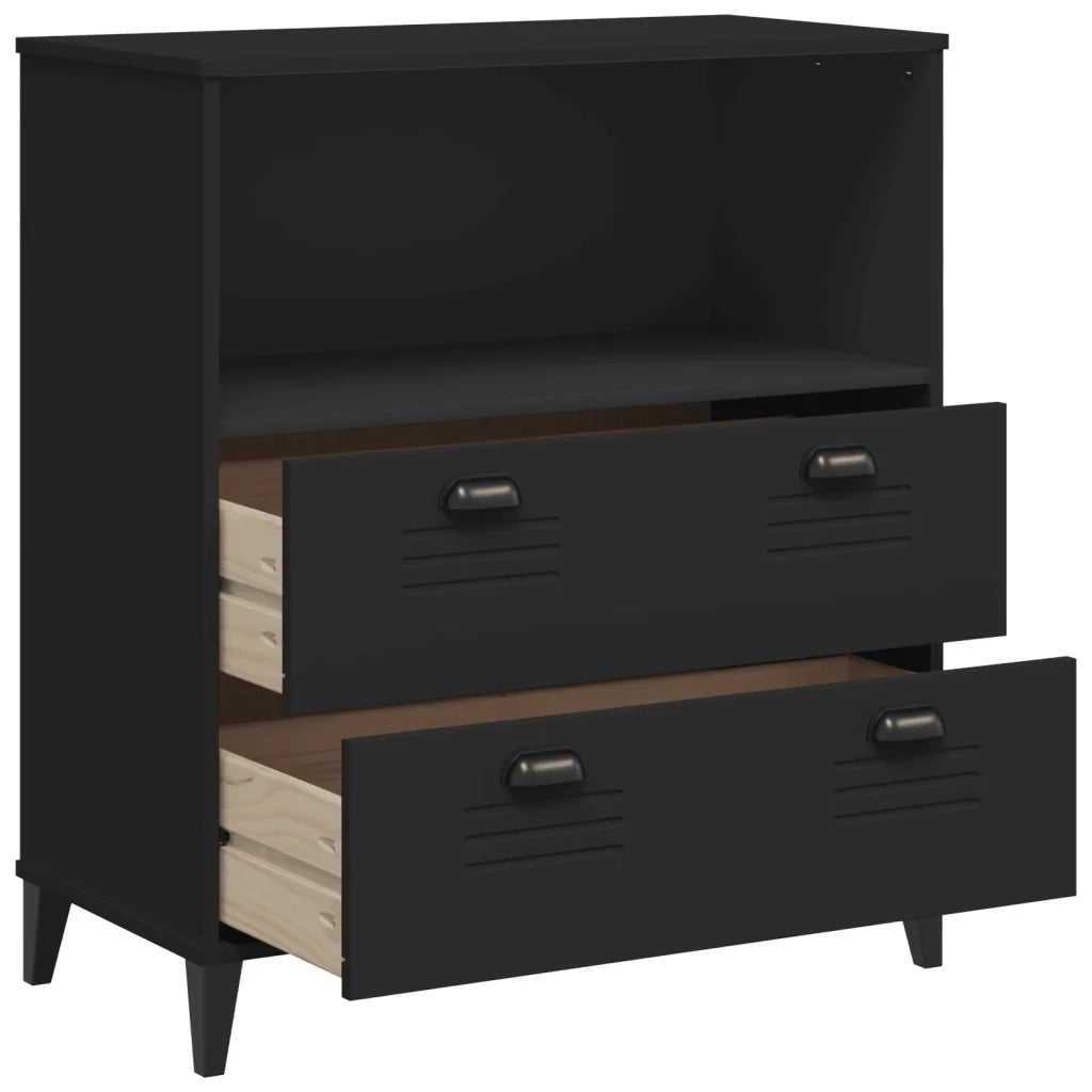 Libreria VIKEN Nera 80x40x80 cm in Legno Multistrato 374945