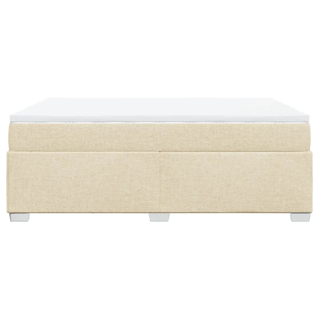 Giroletto a Molle con Materasso Crema 140x19 cm in Tessuto 3285135