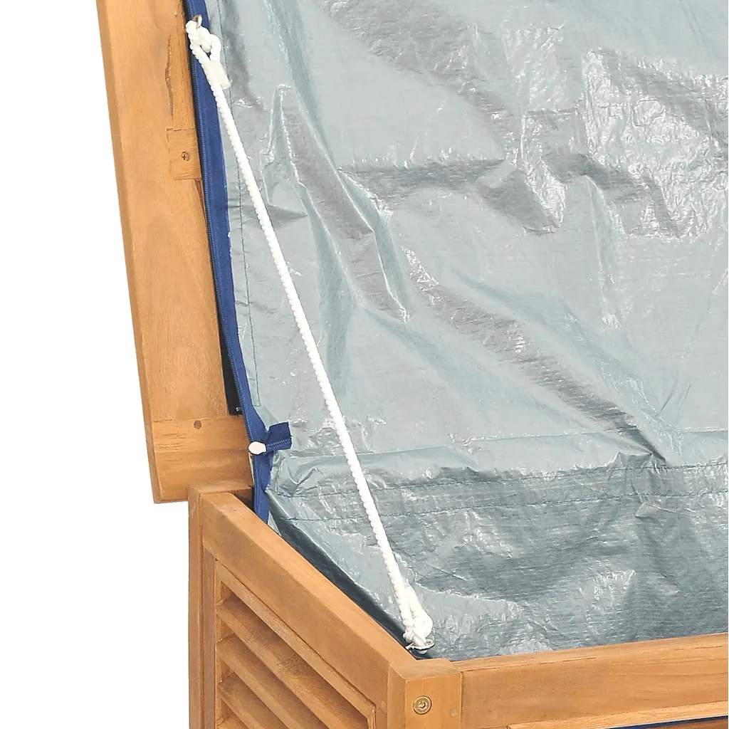 Contenitore Giardino con Borsa 60x50x58cm Legno Massello Teak 363269