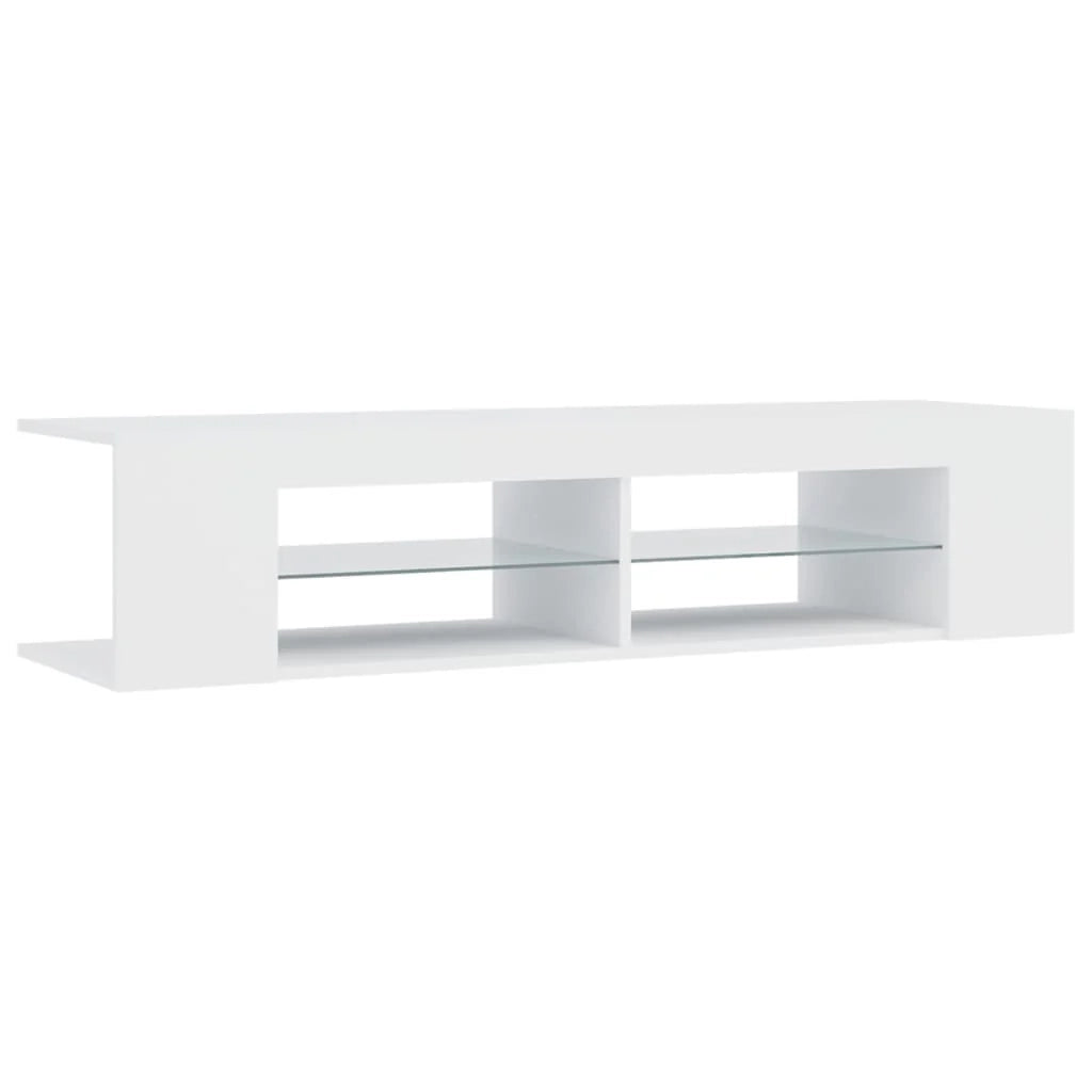 Mobile TV multimediale scaffale TV credenza mobile TV sala da pranzo soggiorno camera da letto con luci LED 135 x 39 x 30 cm bianco 02_0026528