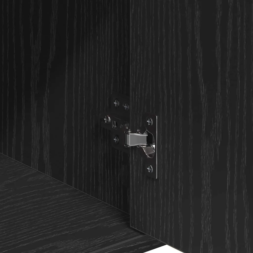 vidaXL Credenza Rovere nero 60 x 31 x 70 cm Legno multistrato