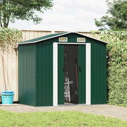 Capanno per Attrezzi in Metallo Verde 204x132x186 cm CFW5069173