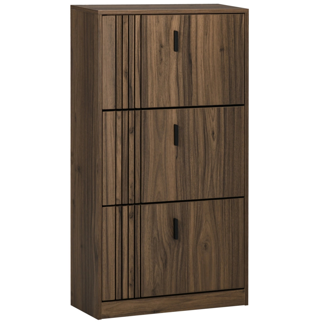 Scarpiera 3 Ante 18 Paia Grande Capacit¨¤ ¨C zephmum ¨C 63x24x117 cm Nocciola Scuro