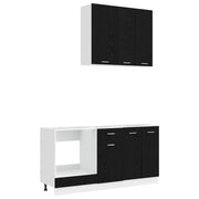 Unità Cucina LYON 5 pcs Rovere Nero Legno ingegnerizzato 3438220