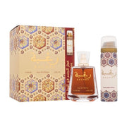 Lattafa raghba gift set edp 100ml + deo spray 50ml
