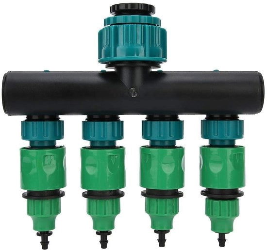 Distributore di tubi per giardino DN20/DN25 - Distributore di acqua - Connettore rapido - Gomma sigillante - Resistente all'ossidazione - Resistente alla corrosione - Distributore di acqua