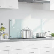 Rivestimento da Cucina-Paraschizzi per Cucina Bianco 90 x 40 cm vetro temperato