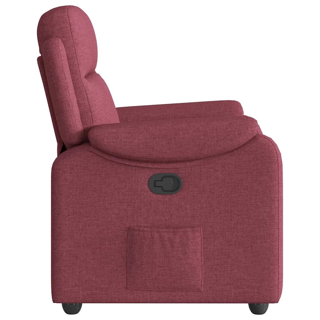 Poltrona Reclinabile in Tessuto Rosso Vino 4015683