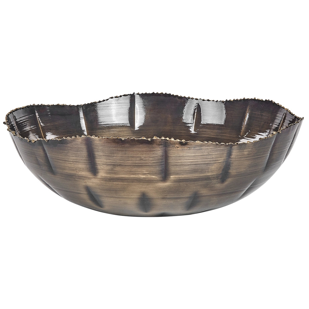Set di 3 vassoi decorativi in metallo d'ottone con finitura anticata Design rotondo per vassoi d'accento