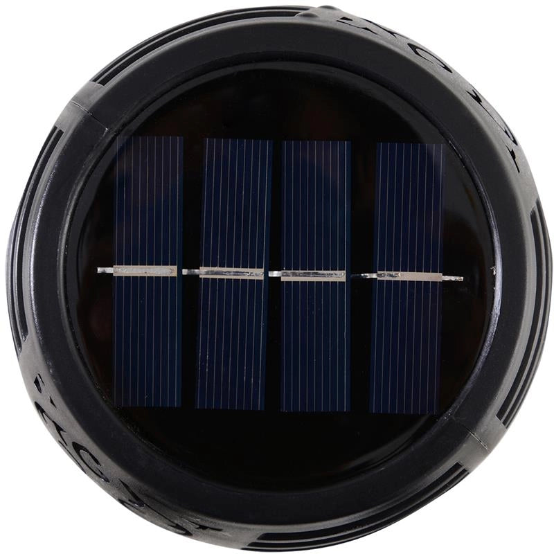 SET 4 FARETTI DA ESTERNO LED A ENERGIA SOLARE CON 4 PICCHETTI IN PLASTICA Ø 12X72 CM NERO