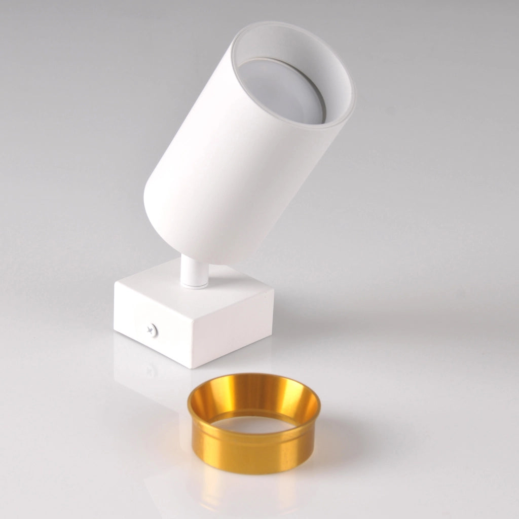 Lampada parete/soffitto 1xGU10 bianca oro Maribel Polux
