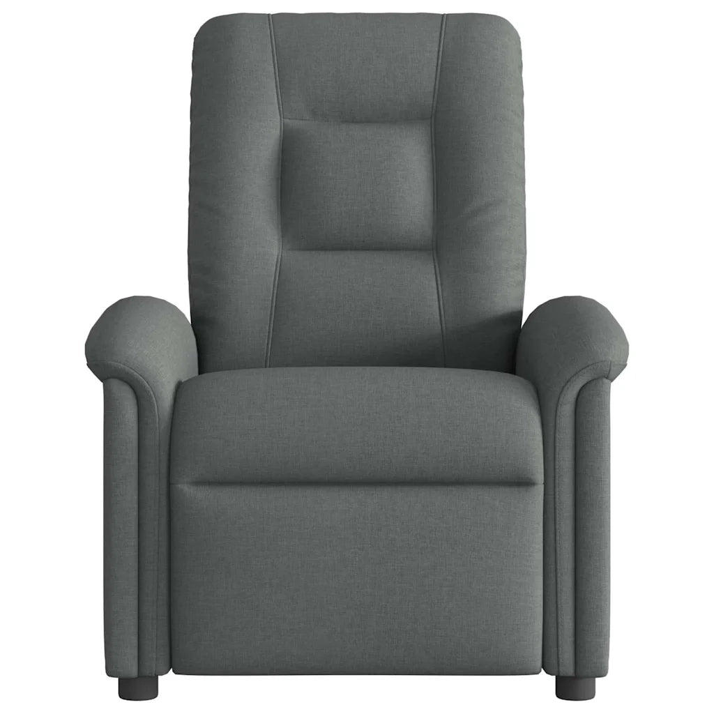 Divano Sedia-Poltrona Reclinabile Massaggio Elettrica Grigio Scuro Tessuto 108578