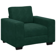 Divano | Divano da soggiorno | Sofa Sedia Verde Scuro 100x77x82 cm Velluto