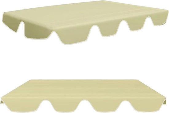Tetto per sedia oscillante, copertura tetto universale, fodero tetto in contrasto, tetto copertura, impermeabile e protezione UV, dimensioni (142 x 120 x 15 cm, beige)