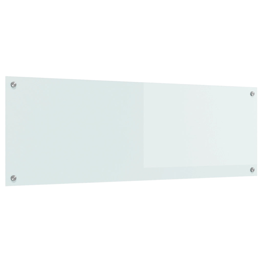Schienale da Cucina Bianco 120x40x0,6 cm in Vetro Temperato