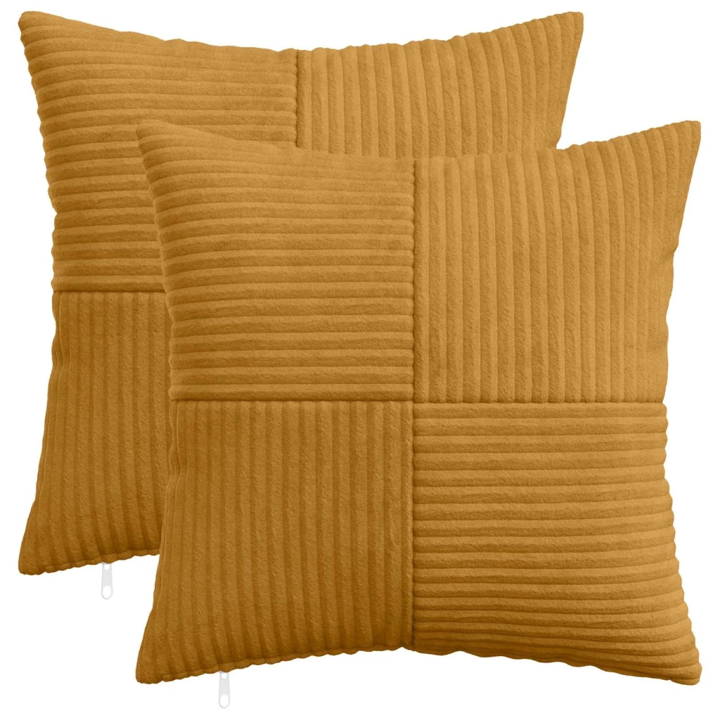 Federa 2 pcs ALMELO Giallo 40 x 40 cm corduroy 914194