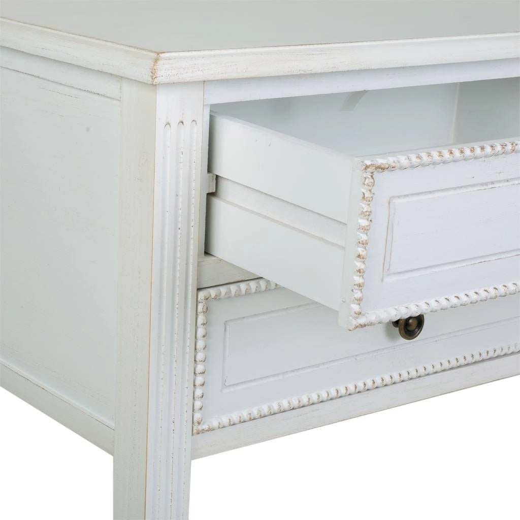 Mobile da ingresso in legno laccato bianco 120x36x92h
