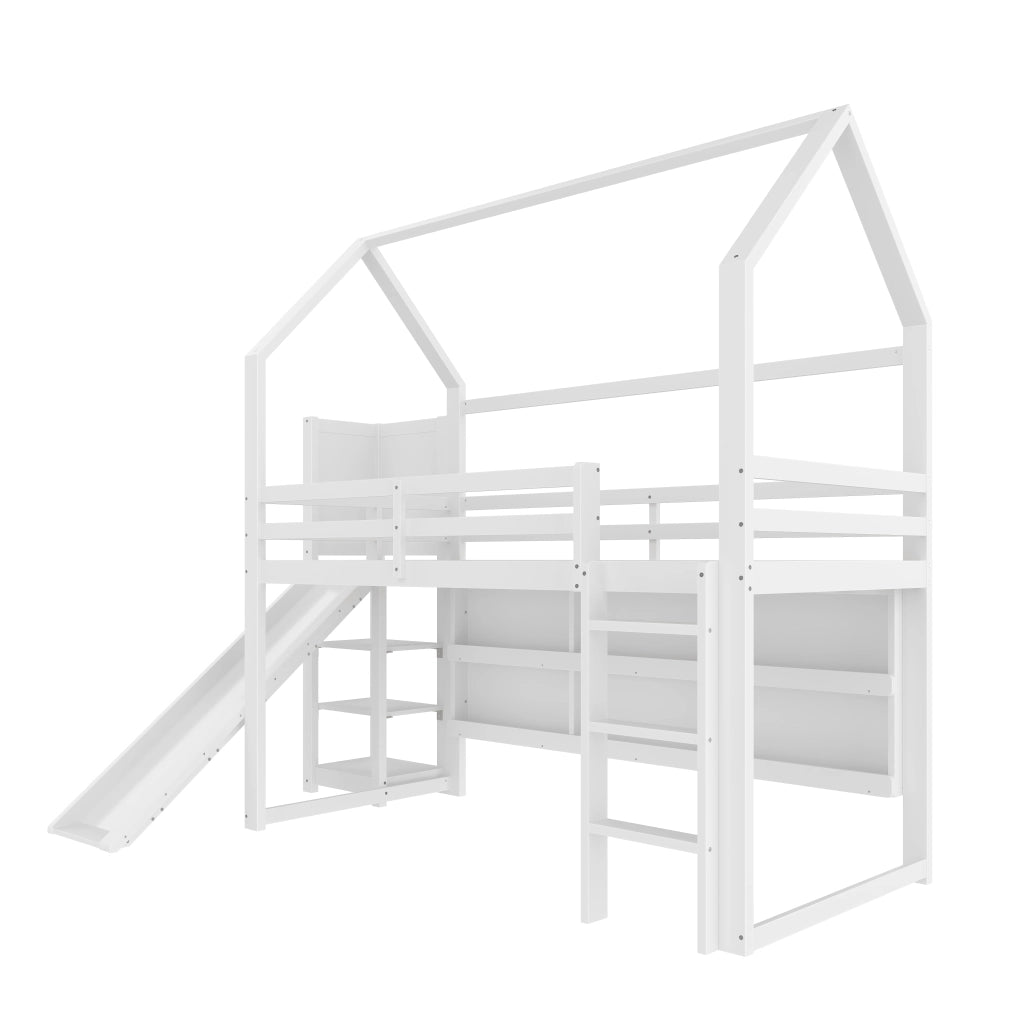 letto a castello in pino bianco 90 x 200 cm