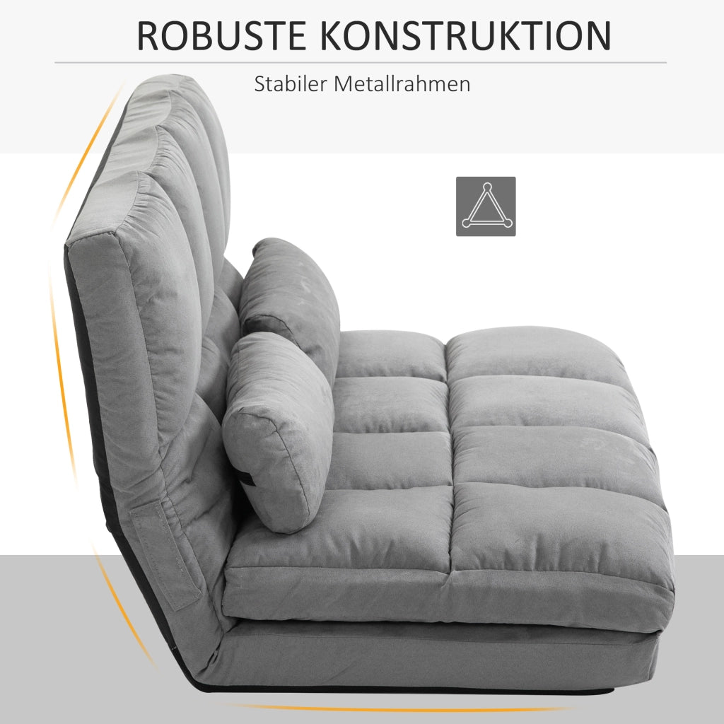 Poltrona relax reclinabile con schienale regolabile e poggiapiedi ¨C zephmum ¨C Grigio