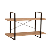 Scaffale industriale SHELVES – 2 ripiani – Legno e metallo – Design loft alla moda