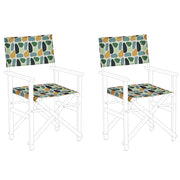 Set di 2 Teli Sostitutivi in tessuto con Motivo geometrico multicolore per Sedie imbracatura schienale e sedile